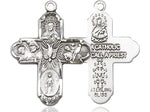 Sterling Silver 5-Way Cross 3/4" - JMJs Catholic Store, Inc