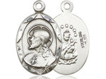 Sterling Silver Scapular Medal 3/4" - JMJs Catholic Store, Inc