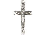 Sterling Silver Crucifix 1 1/4" with 18" chain - JMJs Catholic Store, Inc