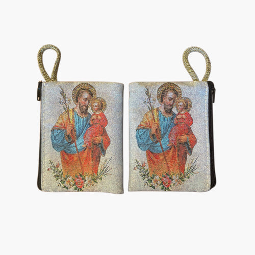 St. Joseph Rosary Pouch 3″ x 4″ - JMJs Catholic Store, Inc