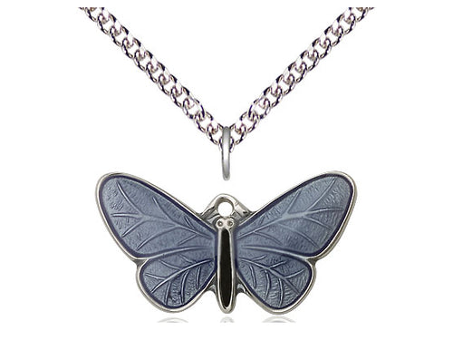 Sterling Silver Butterfly on a Sterling Silver Chain - JMJs Catholic Store, Inc