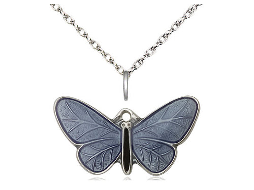 Sterling Silver Butterfly on a Sterling Silver Chain - JMJs Catholic Store, Inc
