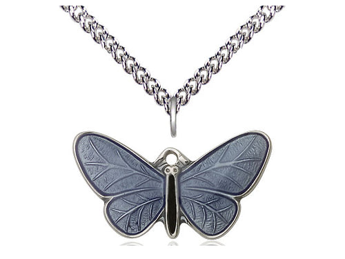 Sterling Silver Butterfly on a Sterling Silver Chain - JMJs Catholic Store, Inc
