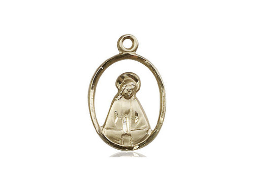 14kt Gold Filled Madonna Pendant on a Gold Filled Chain - JMJs Catholic Store, Inc