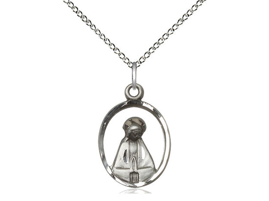 Sterling Silver Madonna Pendant on Sterling Silver Chain - JMJs Catholic Store, Inc