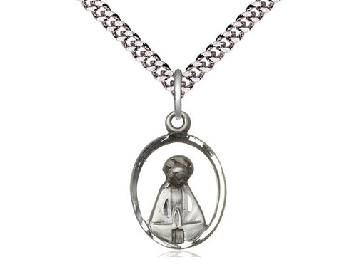 Sterling Silver Madonna Pendant on Sterling Silver Chain - JMJs Catholic Store, Inc
