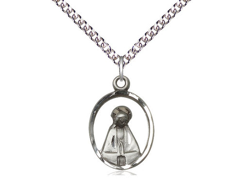 Sterling Silver Madonna Pendant on Sterling Silver Chain - JMJs Catholic Store, Inc