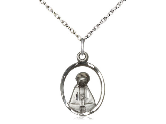 Sterling Silver Madonna Pendant on Sterling Silver Chain - JMJs Catholic Store, Inc