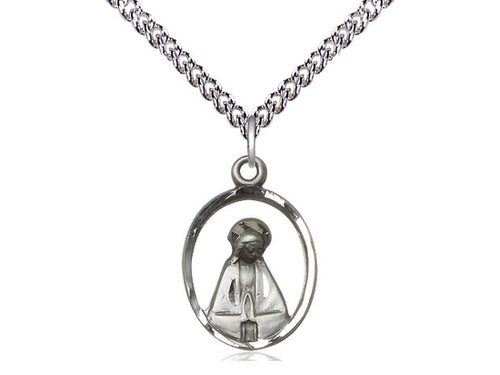 Sterling Silver Madonna Pendant on Sterling Silver Chain - JMJs Catholic Store, Inc