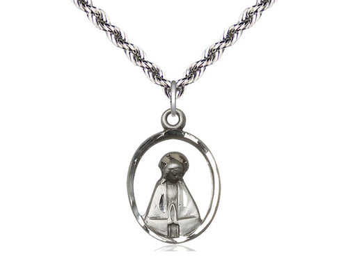 Sterling Silver Madonna Pendant on Sterling Silver Chain - JMJs Catholic Store, Inc