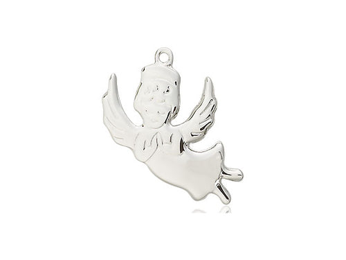 Sterling Silver Angel Medal on a Sterling Silver Chain - JMJs Catholic Store, Inc
