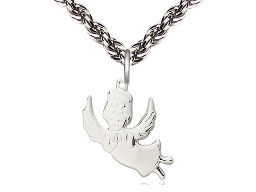 Sterling Silver Angel Medal on a Sterling Silver Chain - JMJs Catholic Store, Inc