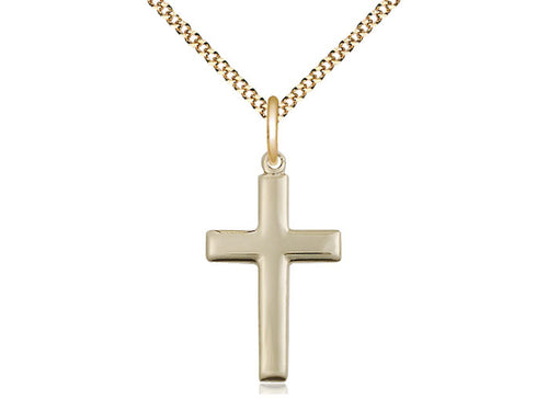 Gold Cross (7/8") - JMJs Catholic Store, Inc