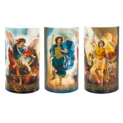 The Saints Collection Archangels Prayer Candle - JMJs Catholic Store, Inc