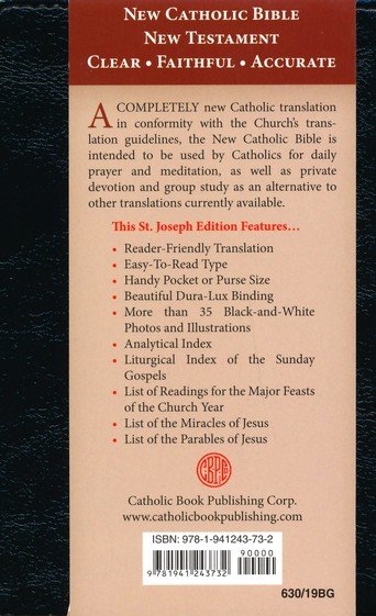 New Testament (Pocket Size) New Catholic Version Brown - JMJs Catholic Store, Inc