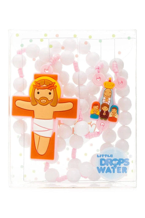Our Lady Fatima Catholic Rosary Girls | Pink Prayer Beads | Little Drops of Water - JMJs Catholic Store, Inc