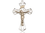 Two-Tone Sterling Silver Crucifix with Gold Filled Corpus (1 1/4") - JMJs Catholic Store, Inc