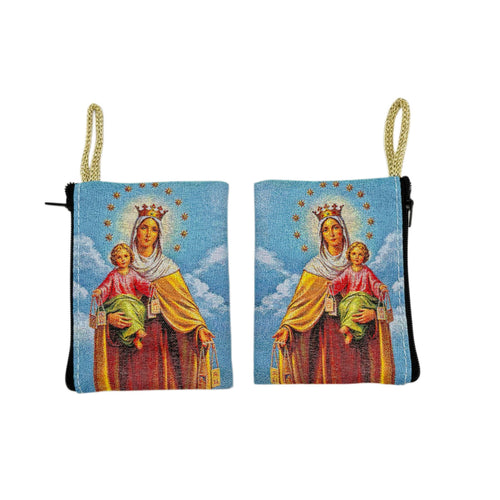 Lady of Mt. Carmel with Baby Jesus Rosary Pouch 3″ x 4″ - JMJs Catholic Store, Inc