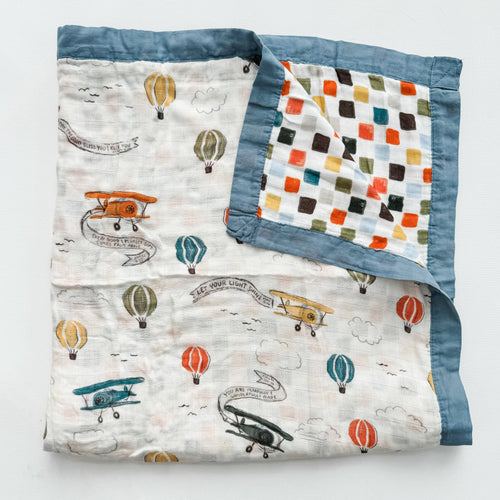 Scripture Planes Luxury Double Sided Muslin Catholic Blanket - JMJs Catholic Store, Inc