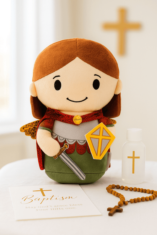 Saint Michael Archangel Catholic Plush Doll 8" | Angel Toy: 8" - JMJs Catholic Store, Inc