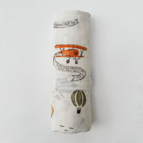 Scripture Planes Muslin Blanket Swaddle - JMJs Catholic Store, Inc