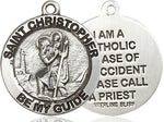 Sterling Silver St. Christopher Medal 3/4" - JMJs Catholic Store, Inc