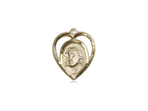 14kt Gold Filled Ecce Homo Medal on a Gold Filled Curb Chain - JMJs Catholic Store, Inc