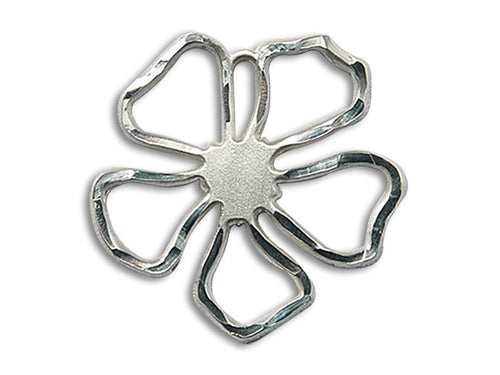 Sterling Silver Five Petal Flower Pendant on a Sterling Silver Chain - JMJs Catholic Store, Inc
