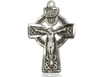 Sterling Silver Celtic Crucifix (1 x 5/8") - JMJs Catholic Store, Inc