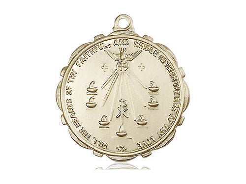 14kt Gold Filled Seven Gifts Pendant on a Gold Filled Chain - JMJs Catholic Store, Inc