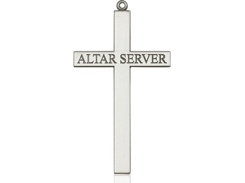 Sterling Silver Altar Server Cross Pendant on a Sterling Silver Chain - JMJs Catholic Store, Inc