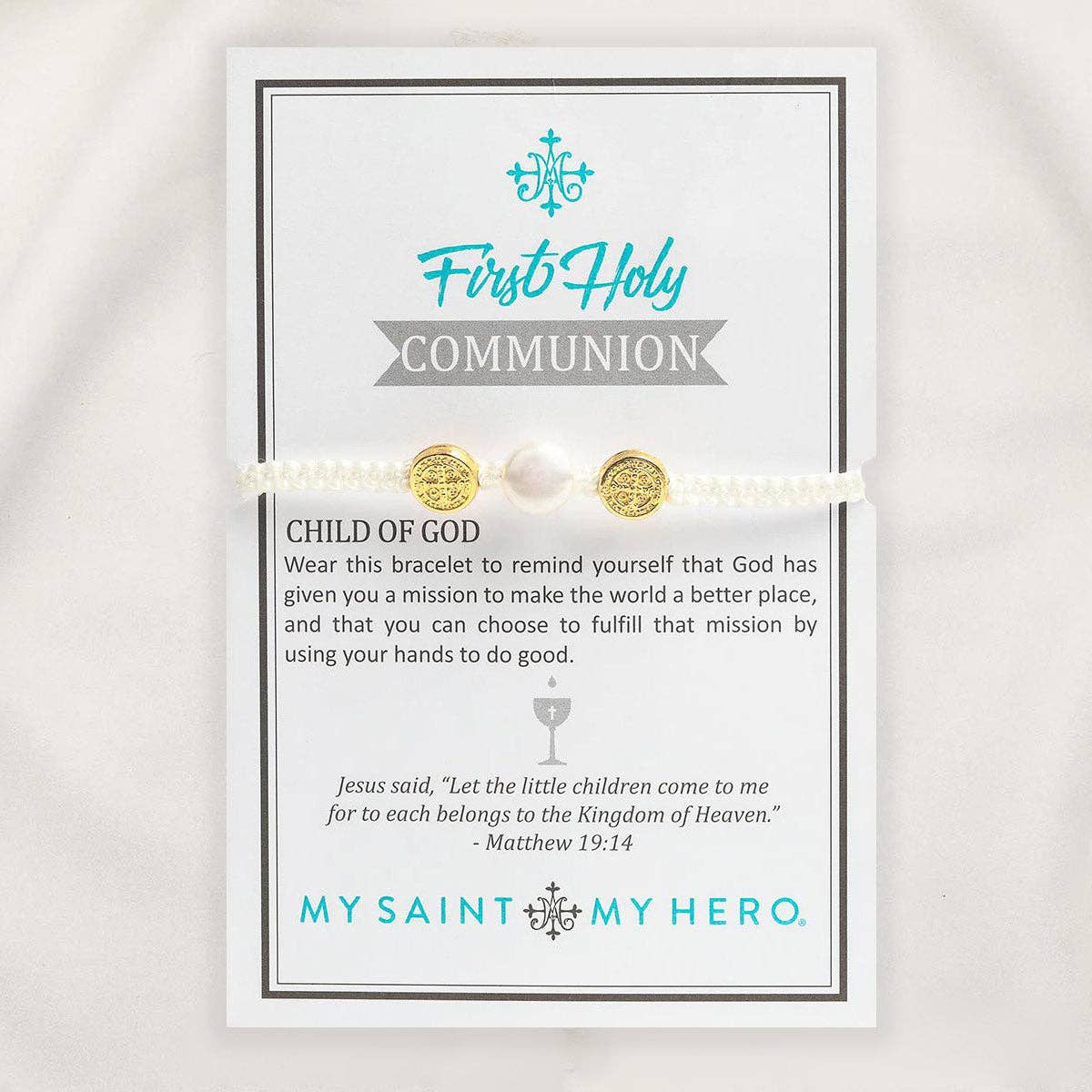 First Holy Communion Pearl Bracelet - JMJs Catholic Store, Inc
