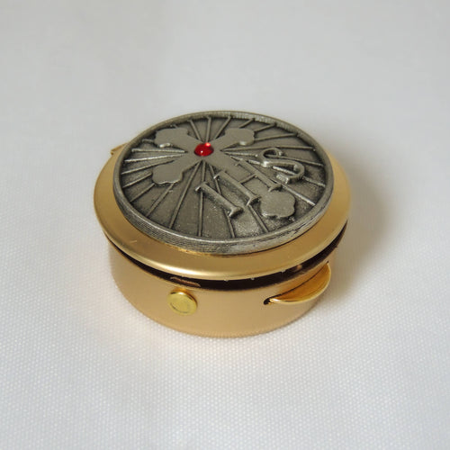 IHS Cross Pyx: Size 1: 6-9 hosts - JMJs Catholic Store, Inc