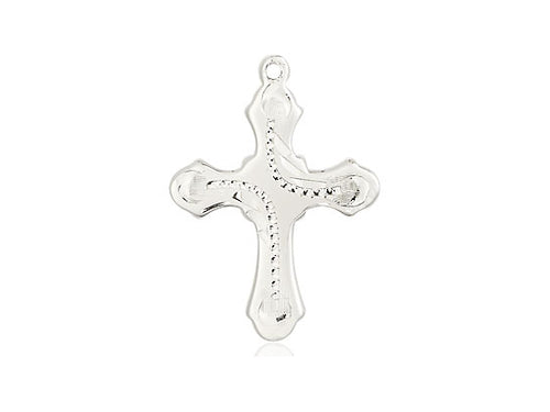 Sterling Silver Cross Medal on a Sterling Silver Chain - JMJs Catholic Store, Inc