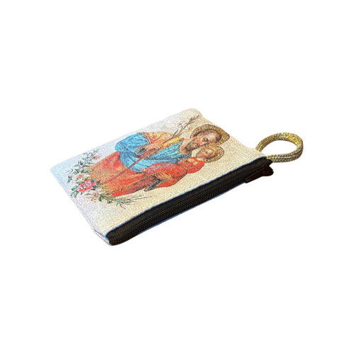 St. Joseph Rosary Pouch 3″ x 4″ - JMJs Catholic Store, Inc
