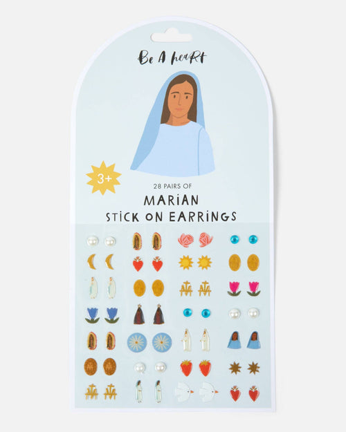 Marian Stick On Earrings - JMJs Catholic Store, Inc