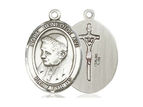 Sterling Silver Pope Benedict XVI Pendant on a Sterling Silver Chain - JMJs Catholic Store, Inc