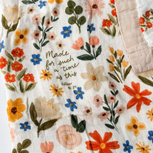 Esther 4:14 Luxury Double Sided Muslin Catholic Blanket - JMJs Catholic Store, Inc