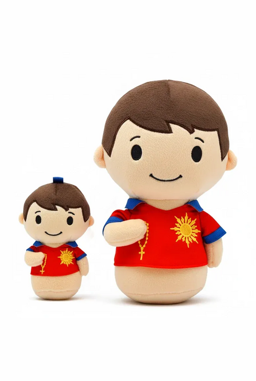 Saint Carlo Acutis Catholic Mini Plush Doll 4.75" | Kids Gift - JMJs Catholic Store, Inc