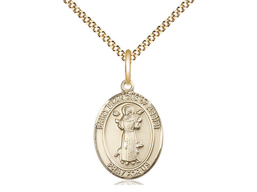Gold Filled St Francis of Assisi Pendant ( 3/4") - JMJs Catholic Store, Inc
