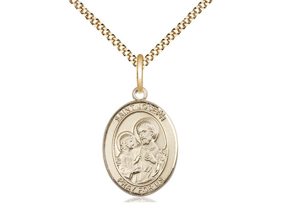 Gold Filled St Joseph Pendant 3/4" - JMJs Catholic Store, Inc