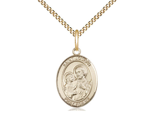 Gold Filled St Joseph Pendant 3/4" - JMJs Catholic Store, Inc