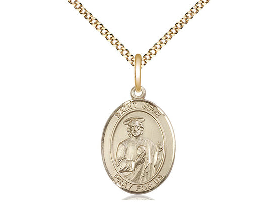 Gold Filled St Jude Pendant (3/4") - JMJs Catholic Store, Inc