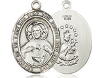 Sterling Silver Scapular Medal (3/4") with chain - JMJs Catholic Store, Inc