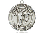 Sterling Silver St. Sebastian Round Medal 3/4" - JMJs Catholic Store, Inc