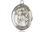Sterling Silver St. Sebastian Medal 3/4" - JMJs Catholic Store, Inc
