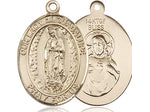 Gold Filled Our Lady of Guadalupe Pendan (3/4") - JMJs Catholic Store, Inc