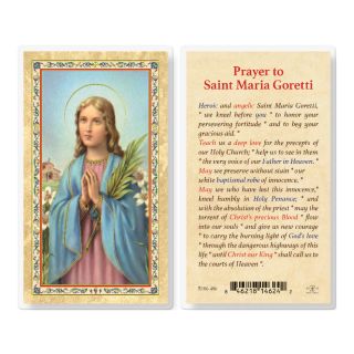 St Maria Goretti Laminated Holy Card