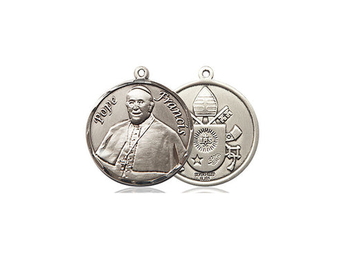 Sterling Silver Pope Francis Pendant on a Sterling Silver Chain - JMJs Catholic Store, Inc