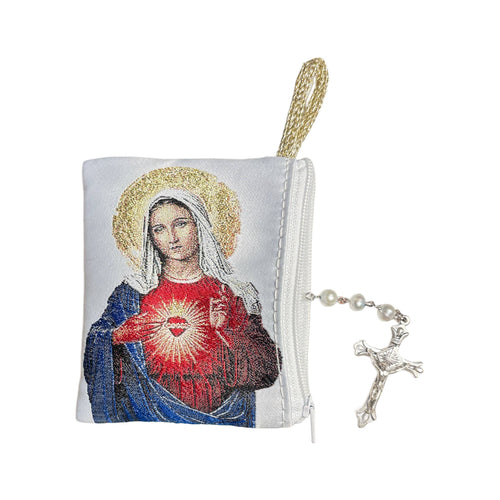 Immaculate Heart of Mary Rosary Pouch 3″ x 4″ - JMJs Catholic Store, Inc